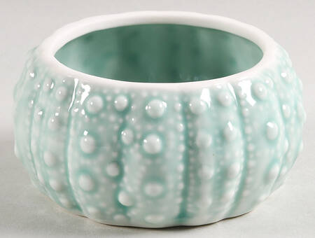 Turquoise Urchin Sugar Bowl No Lid