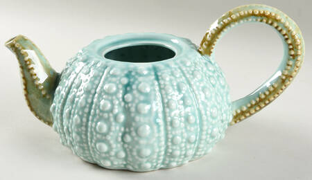 Turquoise Urchin Teapot No Lid