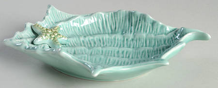 Seawave Turquoise Blue 8" Shell Shaped Dish