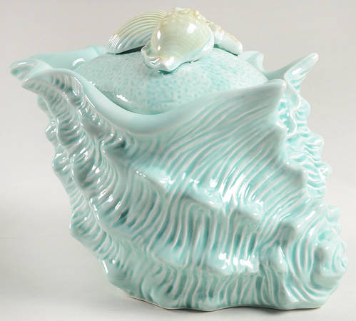 Seawave Turquoise Blue Storage Jar & Lid