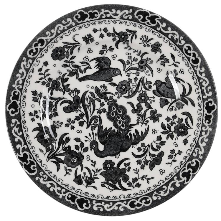 Regal Peacock Black Salad Plate by Burgess & Leigh