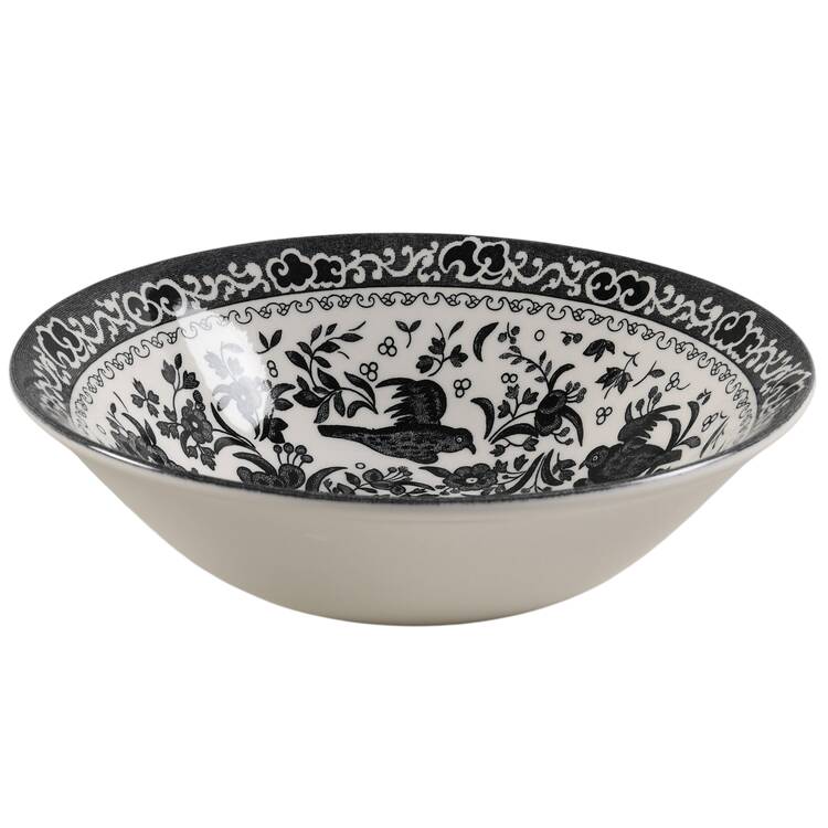 Regal Peacock Black Coupe Cereal Bowl by Burgess & Leigh