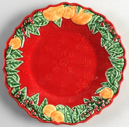Christmas Garland Salad/Dessert Plate