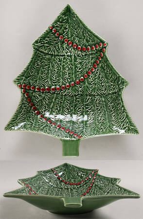 Christmas Garland Large Tree Shaped Bowl