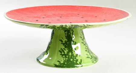 Watermelon 12" Diameter Pedestal Cake Stand