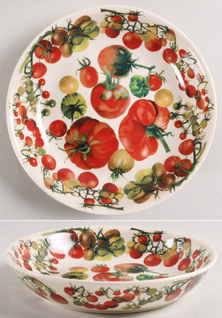 Vegetable Garden 9" Individual Pasta Bowl