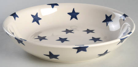 Blue Stars 9" Individual Pasta Bowl