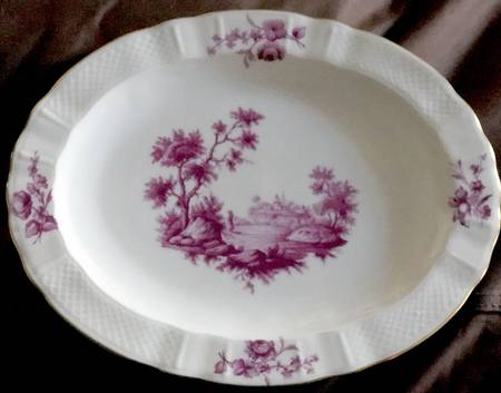 Vincennes Pink 12" Oval Serving Platter