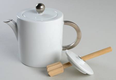 Opus Argent Chocolate Pot & 2 Lids with Wood Muddler