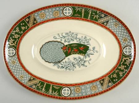 Satsuma (Multicolor, Green) Underplate for Tureen