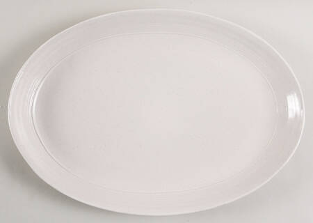 Milbrook Coconut White 14" Oval Serving Platter
