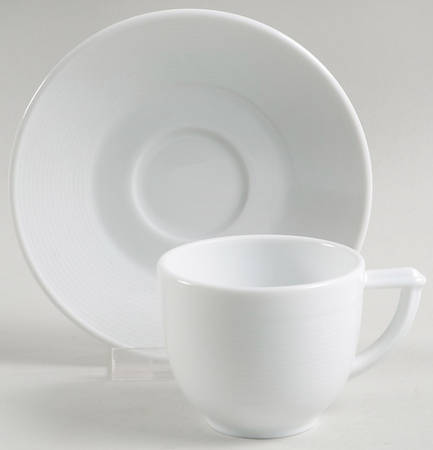 Atlantide Blanc Espresso Cup and Saucer Set