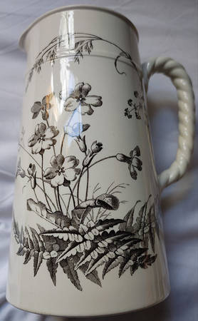 Field Flowers Black Pitcher