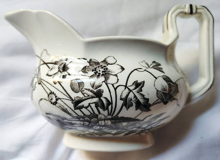 Field Flowers Black Gravy Boat