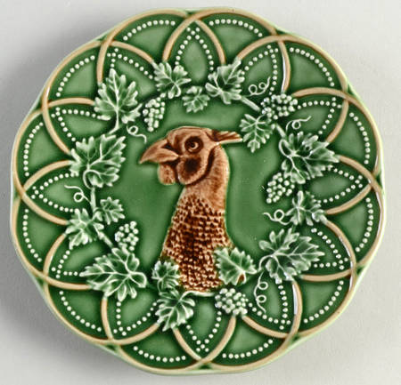 Woods Hunting Bread & Butter Plate by Bordallo Pinheiro