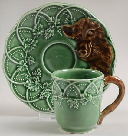 Woods Hunting Flat Cup & Saucer Set