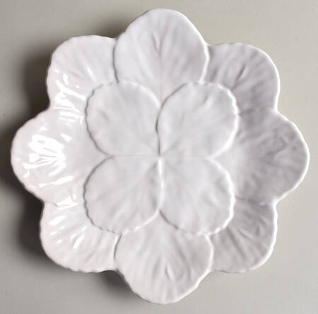 Geranium White Salad/Dessert Plate