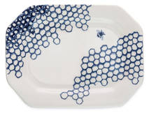 Pollen Ink Blue 10" Rectangular Serving Platter