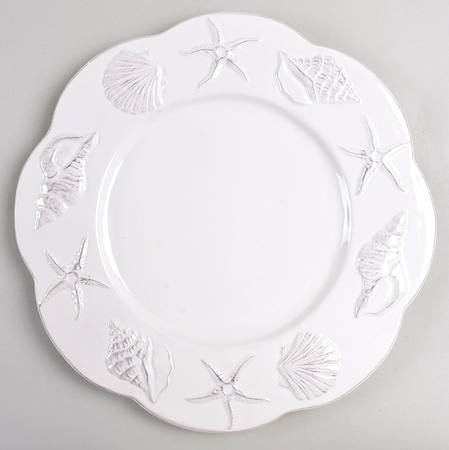 Laguna Coastal Cottage White Large Dinner Plate