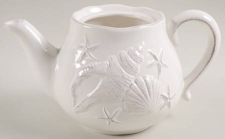 Laguna Coastal Cottage White Teapot No Lid