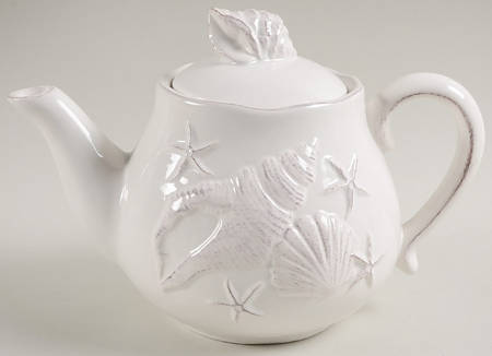 Laguna Coastal Cottage White Teapot & Lid
