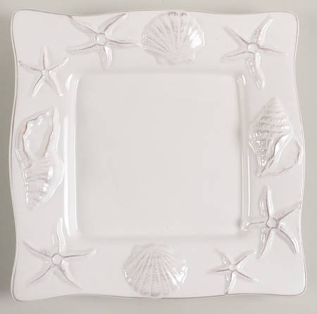 Laguna Coastal Cottage White Square Salad Plate