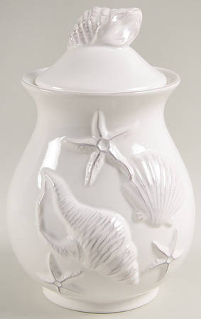 Laguna Coastal Cottage White Large Canister & Lid