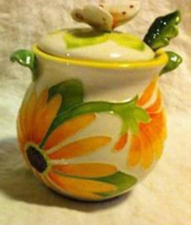 Gerber Daisy Sugar Bowl & Lid