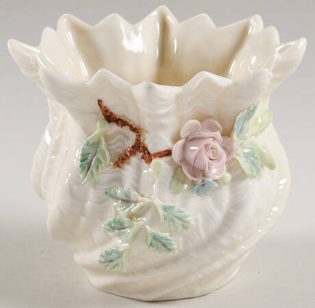 Flower Pot 4" Applied Floral Flower Pot