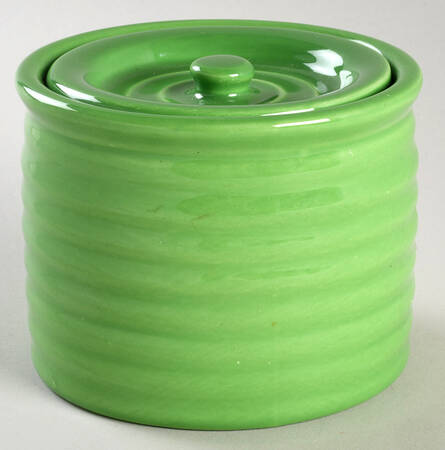 Ring Parrot Green(New, Circa 2000) 3" Storage Jar & Lid