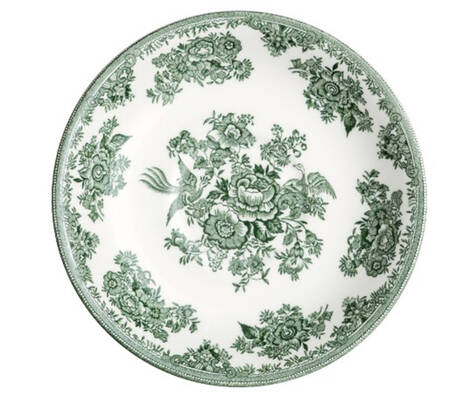 Asiatic Pheasants Green Saucer for Breakfast Cup