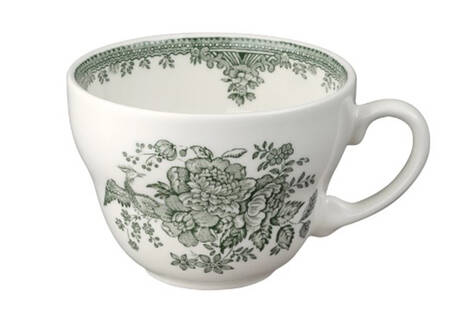 Asiatic Pheasants Green Breakfast Cup