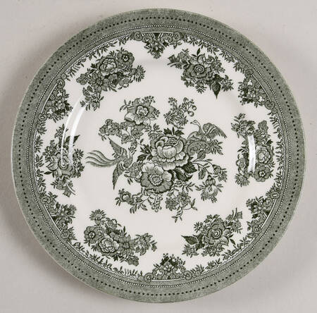Asiatic Pheasants Green Dessert/Pie Plate