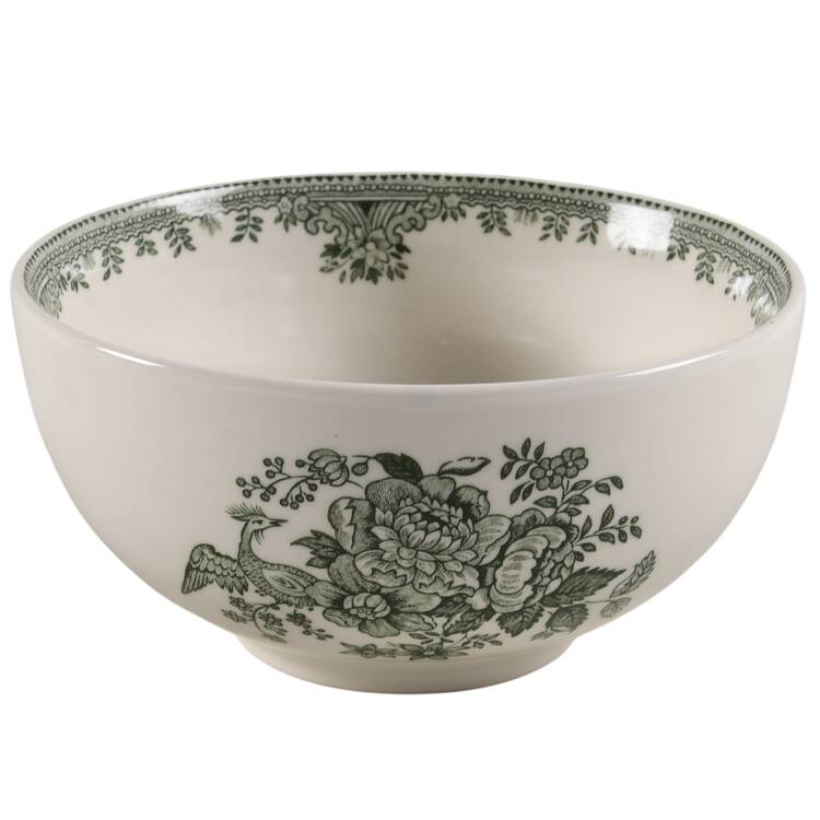 Asiatic Pheasants Green 6" Chinese Bowl