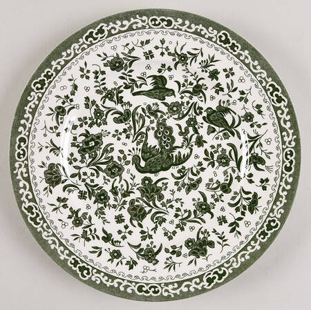 Regal Peacock Green Luncheon Plate