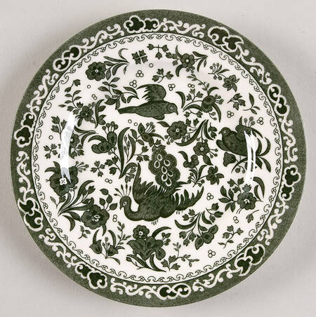 Regal Peacock Green Dessert/Pie Plate