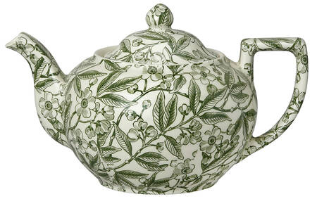 Green Prunus Teapot & Lid