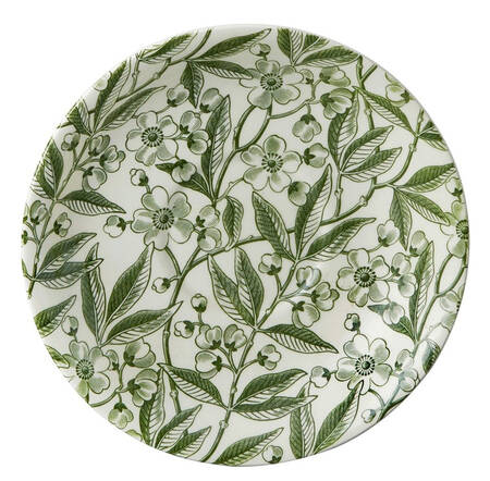 Green Prunus Saucer for Breakfast Cup