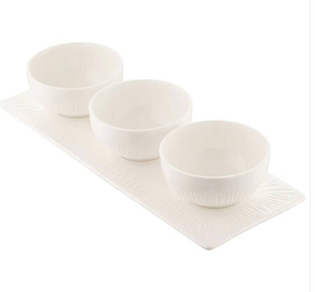 Erne (4 Piece) Serving Set (3 Bowls & Tray)