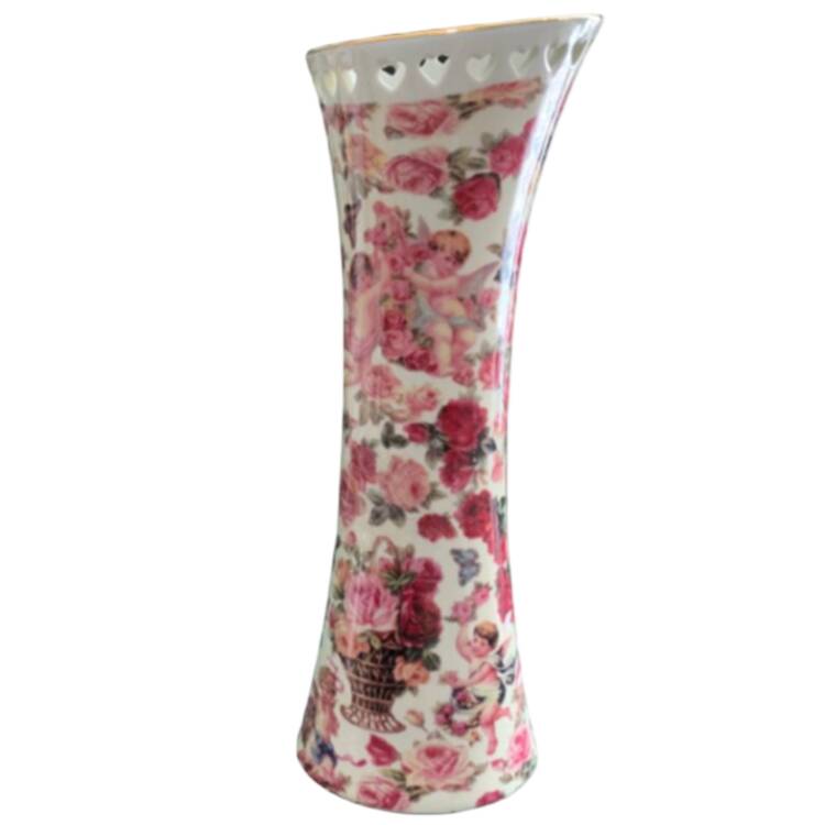 Cherub Chintz 9" Vase