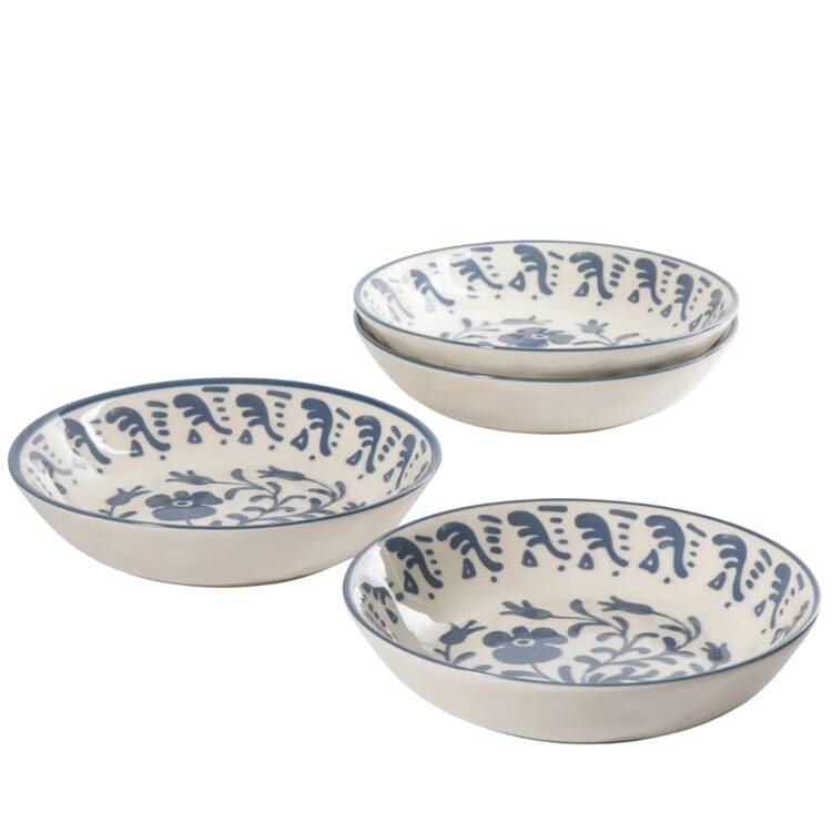 Valencia Flor-Blue Iris Individual Dinner Bowl