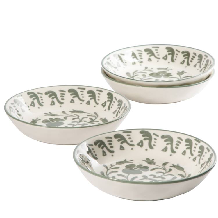Valencia Flor-Fern Green Individual Dinner Bowl