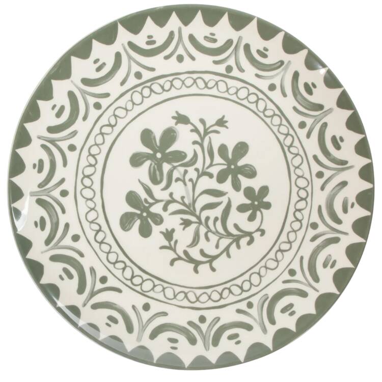 Valencia Flor-Fern Green 13" Chop Plate (Round Platter)