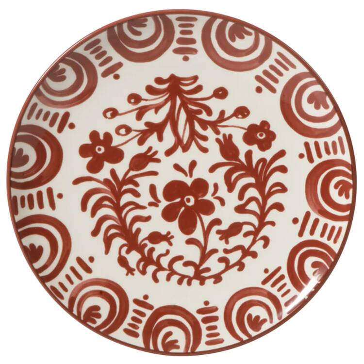 Valencia Flor-Pomegranate Red Salad/Dessert Plate