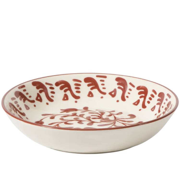 Valencia Flor-Pomegranate Red Individual Dinner Bowl