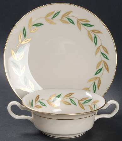 Alberta Flat Cream Soup Bowl & Saucer Set