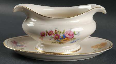 Ascona Gravy Boat with Attached Underplate