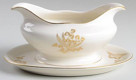 Autumn Lea Gravy Boat with Attached Underplate