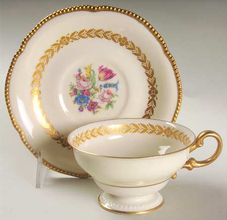 Bellwood Ivory Footed Cup & Saucer Set by Castleton (USA)
