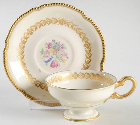 Bellwood Ivory Footed Demitasse Cup & Saucer Set